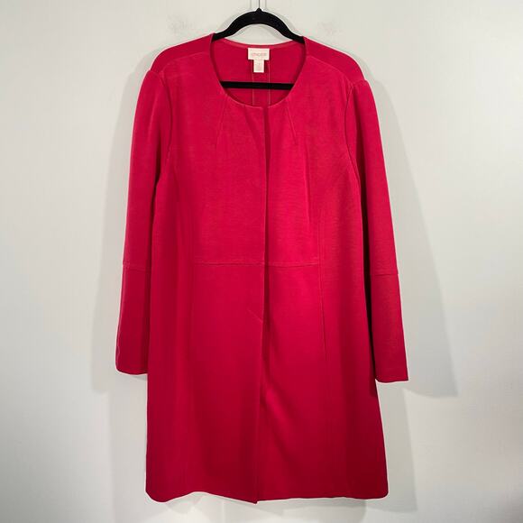 Chico's Jackets & Blazers - Chico's Women Red Long Structured Suit Jacket Size 3 (XL/16) Valentines Holiday
